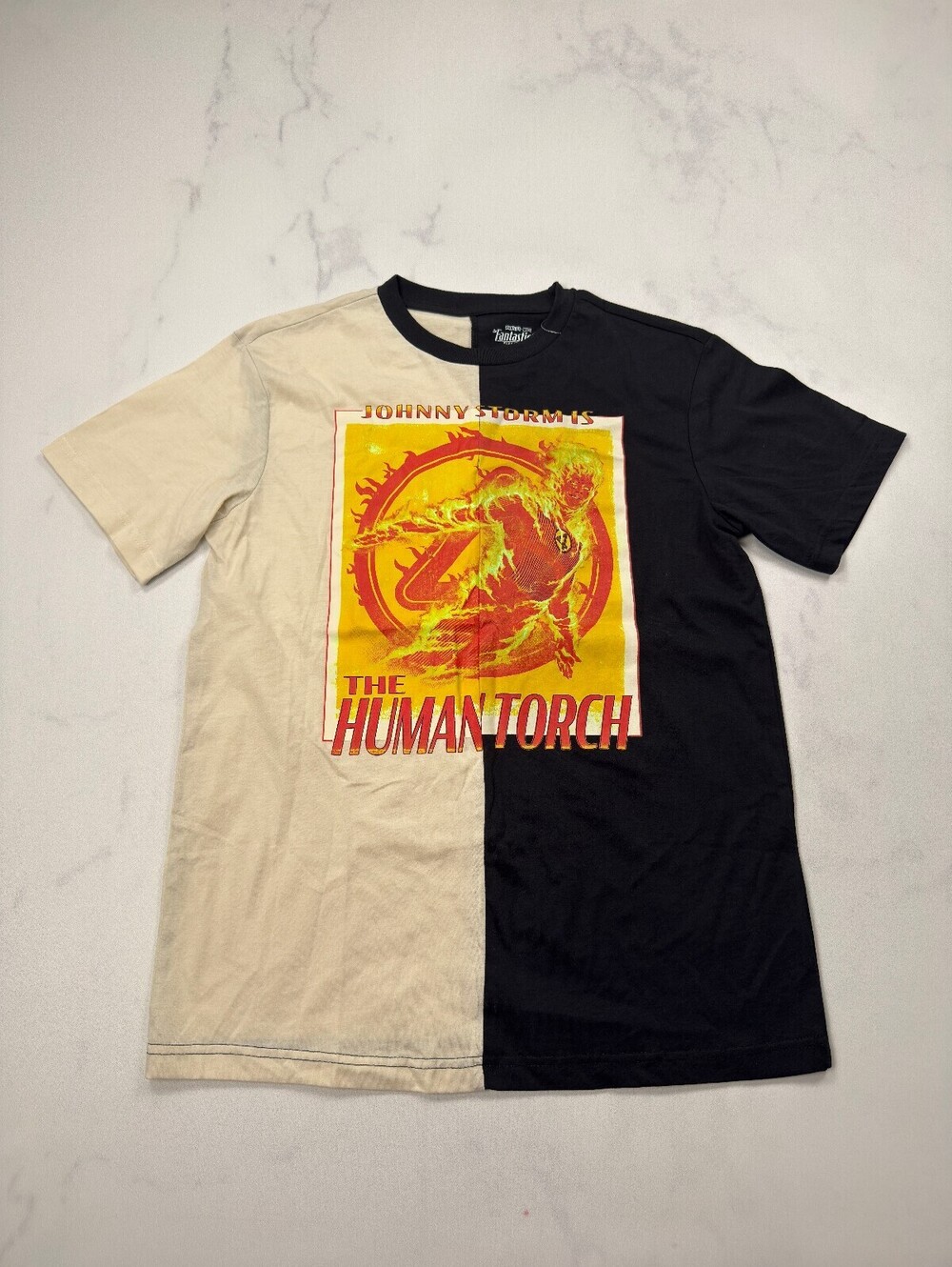 Marvel Studios T Shirt Black Cream 2010s Graphic - Mens S